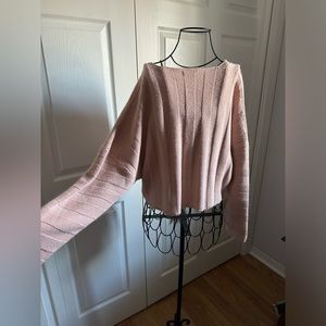 Long sleeve knitted crop top